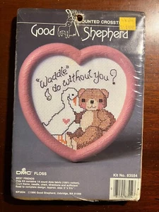 Guter Schäferhund gezählt Kreuzstich Set Nr. 83554 Entenbär 1986 Vintage versiegelt - Bild 1 von 2