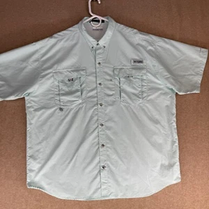 Columbia PFG Bahama Omni Shade Men Size XXL Solid Nylon S/S Vented Lined Shirt - Picture 1 of 16