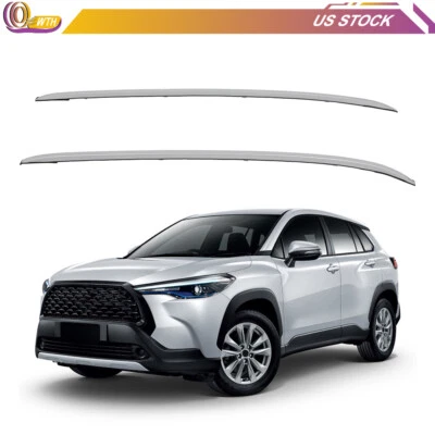 For 2022 2023 Toyota Corolla Cross Luggage Carrier Roof Rack Side Rail Aluminum Foto 1 de 4