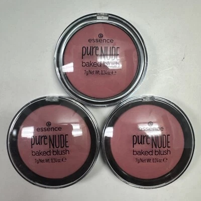 LOT of 3 - essence Pure Nude Baked Blush 06 Rosy ROSEWOOD Vegan & Cruelty Free - Image 1 of 4