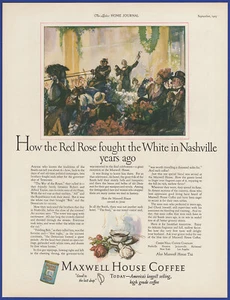 Vintage 1925 MAXWELL HOUSE Coffee Art Décor Nashville Ephemera 20's Print Ad - Picture 1 of 1
