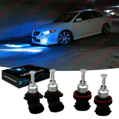 4 bombillas LED de haz alto bajo 8000 k para Acura TSX 2009-2014 H11+9005 Foto 1 de 4