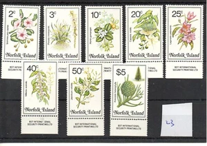 Norfolk Is. (23) Definitivo 1984 - Flores - ocho valores - Como nuevo - SG Cat £6 - Imagen 1 de 1