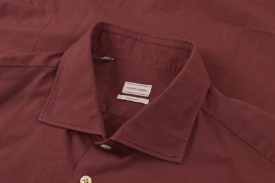 NWT Luciano Barbera Size XL Dress Shirt Solid Red Long Sleeve Cotton Italy New - Image 1 of 4