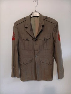 US Marine Anzug Uniform Vietnamkrieg 1968 Unteroffizier Mantel, Krawatte, Gürtel, Hose grün - Bild 1 von 7