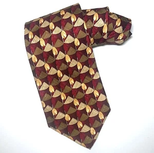 Robert Talbott Best Of Class Hand Sewn Silk Necktie Nordstrom Burgundy & Gold - Picture 1 of 5