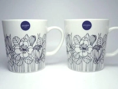 Iittala Arabia Krokus Black Mug 300ml Pair Set - Image 1 of 3