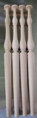 set of 4 NOS Solid Clear Maple Tapered Style Table Legs 29 1/2" high - Image 1 of 4