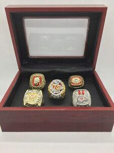 Chiefs Ring Kansas City Chiefs Champion Ring 5 Pcs Championship Ring with Box