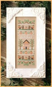Sampler de octubre de Country Cottage Needleworks patrón de punto de cruz - Imagen 1 de 1