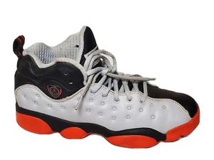 TEAM JORDANS Athletic Shoes boys Size 7y Grey Black Orange - Picture 1 of 8
