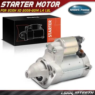 Starter Motor for Scion xD 2008-2014 L4 1.8L 1.5 KW 12 Volt Clockwise 10 Teeth - Image 1 of 4