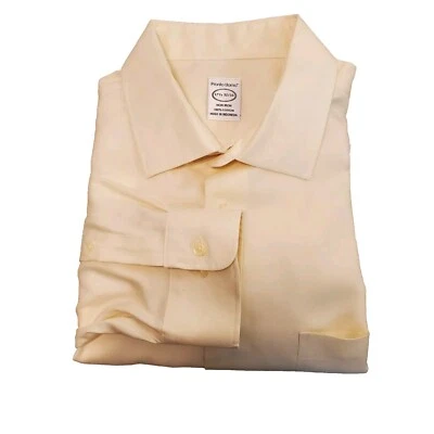 Camisa de vestir Pronto Uomo crema para hombre 17,5-32-33" algodón sin hierro  Foto 1 de 4