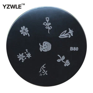 Stamping Schablone Bildplatte Stempel DIY Maniküre Fingernägel B 80 - Bild 1 von 1