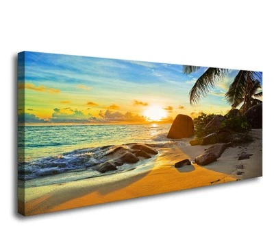 FC1350 холст настенное искусство тропический пляж на закате морской пейзаж картина картины Ar... - Изображение 1 из 4