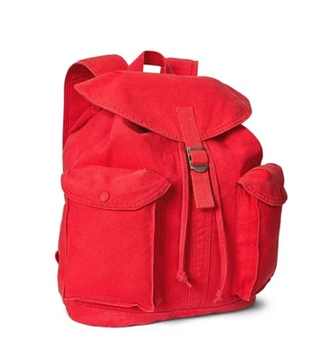 Polo Ralph Lauren клапан верхний шнурок холст рюкзак унисекс красный - Изображение 1 из 4