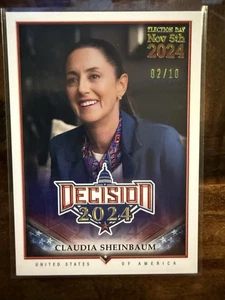 Decision 2024 Claudia Sheinbaum #70 Election Day Rainbow Foil Update #'d /10 - Picture 1 of 3