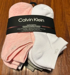 Calvin Klein NO SHOW Damensocken 6 Paar halbgepolsterte Knöchelgröße 4-10 mehrfarbig - Bild 1 von 2