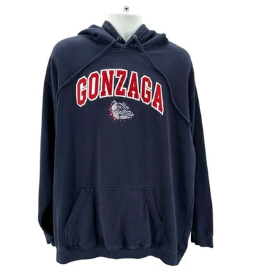 Vintage CI Sport Gonzaga Mens XL Hoodie Bulldogs Letter Patch Navy Blue - Image 1 of 4