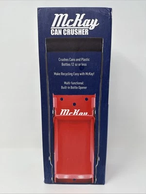 12 OZ. Trituradora de latas de metal, trituradora de botellas de plástico montada en la pared Foto 1 de 4