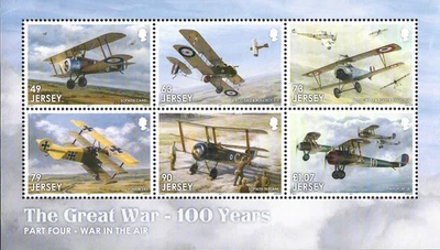 2017 Jersey Sg MS2182 Centenary of the Great War (4th issue) War in the Air MNH - Image 1 of 2