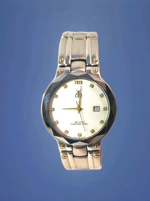 Reloj Hombre 18k Cuarzo Suizo Brooks Bentley Corona Tungsteno Esfera Diamante Funciona  Foto 1 de 4