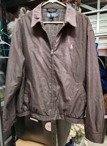 Vintage Polo Ralph Lauren Jacket Mens L Black Harrington H* - Picture 1 of 5