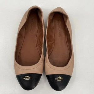 Coach Bonnie Damen-Ballerinas Leder nude schwarz (keine Größe 5?) - Bild 1 von 15