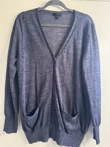 J.Crew Damen Strickjacke XL Blau Langarm Clean Girl Preppy Jackie Klassisch - Bild 1 von 4