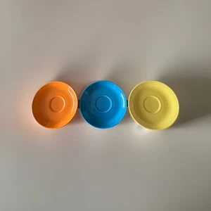 FiestaWare kleine Untertassen Teller 6" Set 3 Stück gelb, blau, orange TOP - Bild 1 von 10
