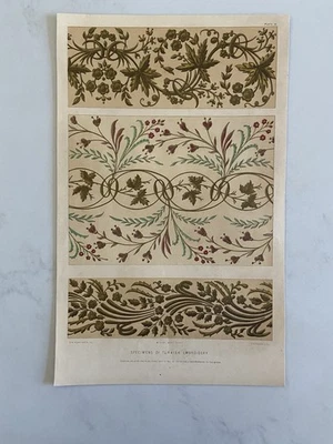 Antique Victorian Textile Print – Specimens of Turkish Embroidery Lithographers  - Image 1 of 4