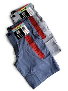Hurley Youth Flat Hybrid Short Boy Grey Blue Stretch Pocket Zipper M (10/12) NEW - Picture 1 of 48