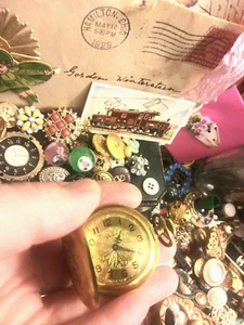 Arnex Pocket Gold plated and 17 jewels France WORKS - Picture 1 of 7