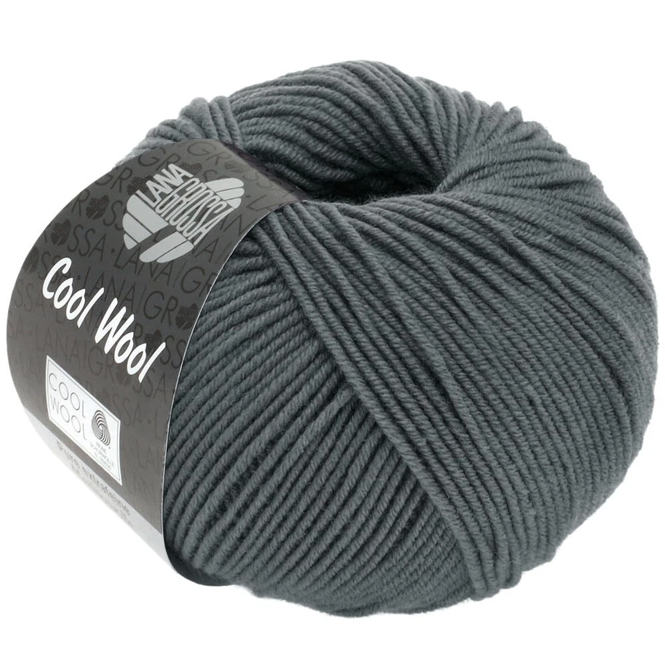 LANA GROSSA Cool Wool Strickgarne - 2064 Grau, 50g/160m