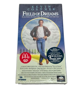 Field of Dreams VHS 1989 Factory Sealed Watermark McDonald's Jurassic Park Promo - Imagen 1 de 9