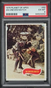 1975 TOPPS PLANET OF THE APES AN UNEVEN MATCH #50 PSA 6 - Picture 1 of 2