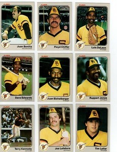 1983 FLEER BASEBALL- complete your set 251-500