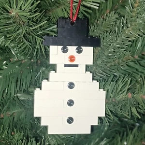 New Genuine LEGO Christmas Ornament Snowman with Instructions - Build Your Own - Picture 1 of 4