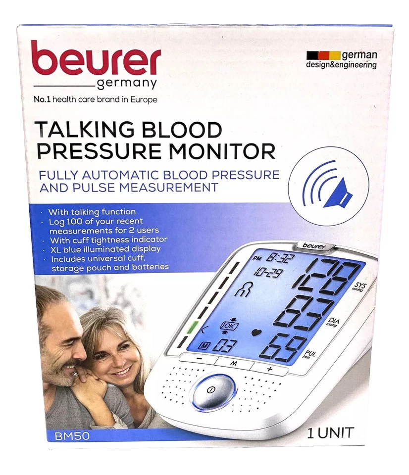 Beurer Talking Blood Pressure Monitor Bm50 1 Unit