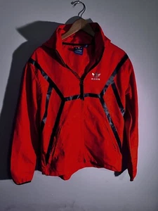 Adidas ZX Men's M Hooded Full-zip Orange Windbreaker -SEE ALL Pictures - Picture 1 of 7