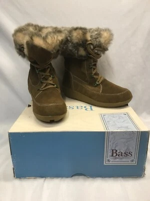 Mujeres Bass-Chalet Talla 9M Marrón Botas de Piel de Invierno con Cordones Foto 1 de 4