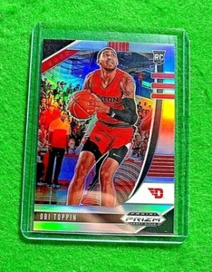 OBI TOPPIN SILVER PRIZM ROOKIE CARD JERSEY #1 DAYTON RC KNICKS 2020 Panini Prizm
