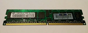 4x 512MB Samsung M393T6553BG0-CCCQ0 PC2-3200R-333-10-A1 Server-RAM HP345122-051 - Bild 1 von 1