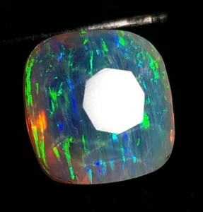 100% Natural Cushion Cut Australia Opal Ring Size Gemstone 16x16x10mm 17Ct - Picture 1 of 8