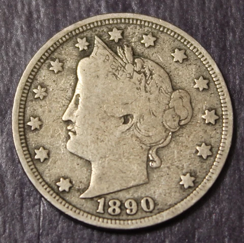 1890 Liberty Nickel Fine No "I"....................Lot 9630 Cover