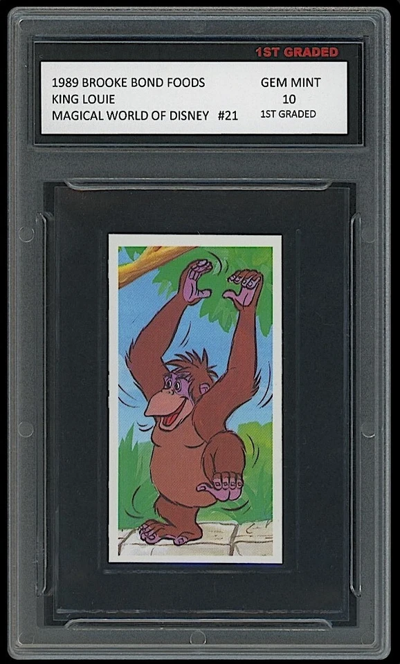 Tarjeta King Louie 1989 Brooke Bond Foods 1er grado 10 Magical World Of Disney Foto 1 de 1