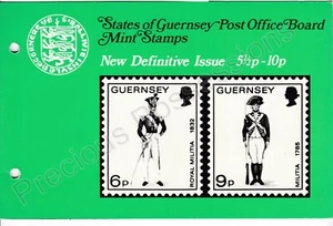GUERNSEY PRESENTATION PACK 1974 NEW DEFINITIVE ISSUE MILITIA 5 1/2p - 10p - Picture 1 of 1