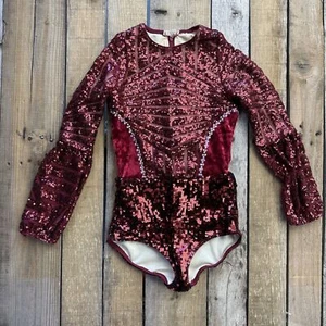 Tenth House Dancer One Piece Outfit Size MC Red Sequin - Picture 1 of 6