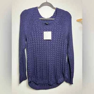 Neu mit Etikett Calvin Klein Pullover Damen Strick lila blau Rundhalsausschnitt Oberteil Shirt Strick Medium " - Bild 1 von 6