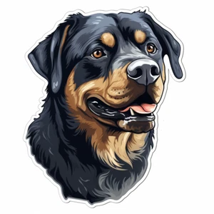 XXXL 40X40 cm Autoaufkleber Sticker Rottweiler Aufkleber - Picture 1 of 1